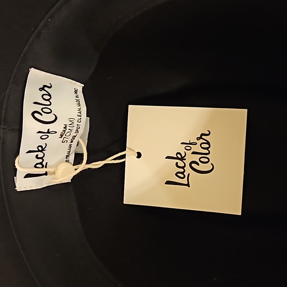 LACK OF COLOR THE GROVE BLACK FEDORA HAT SIZE 57CM (M) - Picture 14 of 15